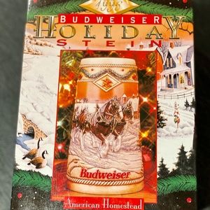 Great Holiday Gift! Beautiful & NIB! American Homestead Budweiser Stein, vintage